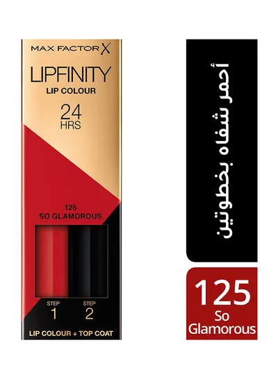 2-step Long Lasting Lipfinity Lip Colour Lipstick 2.3 ml 125 So Glamorous - JB-Qex9Xa